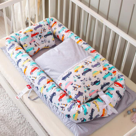 Crib Anti-pressure Newborn Foldable Portable Crib Middle Bed Baby Infant Mattress Bionic Travel Bed