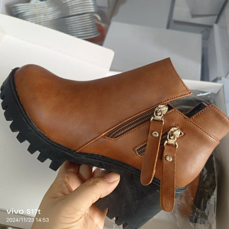 Women's Side-zip High-heeled Dr Martens Boots