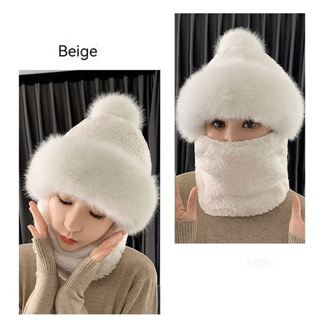 Hat Ear Protection And Wind Protection Outdoor Female Single-layer Fleece-lined