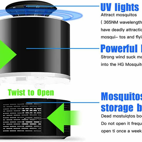 Electric UV Mosquito Killer Lamp Outdoor Indoor Fly Bug Insect Zapper Trap USB