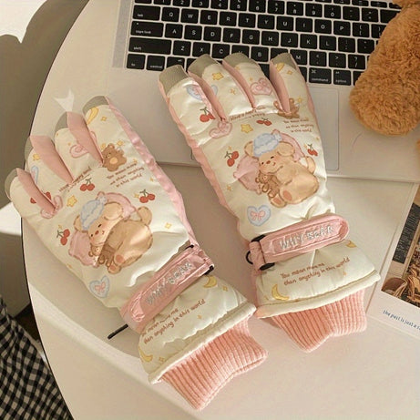 Only Self Pickup-Ski Gloves -pink