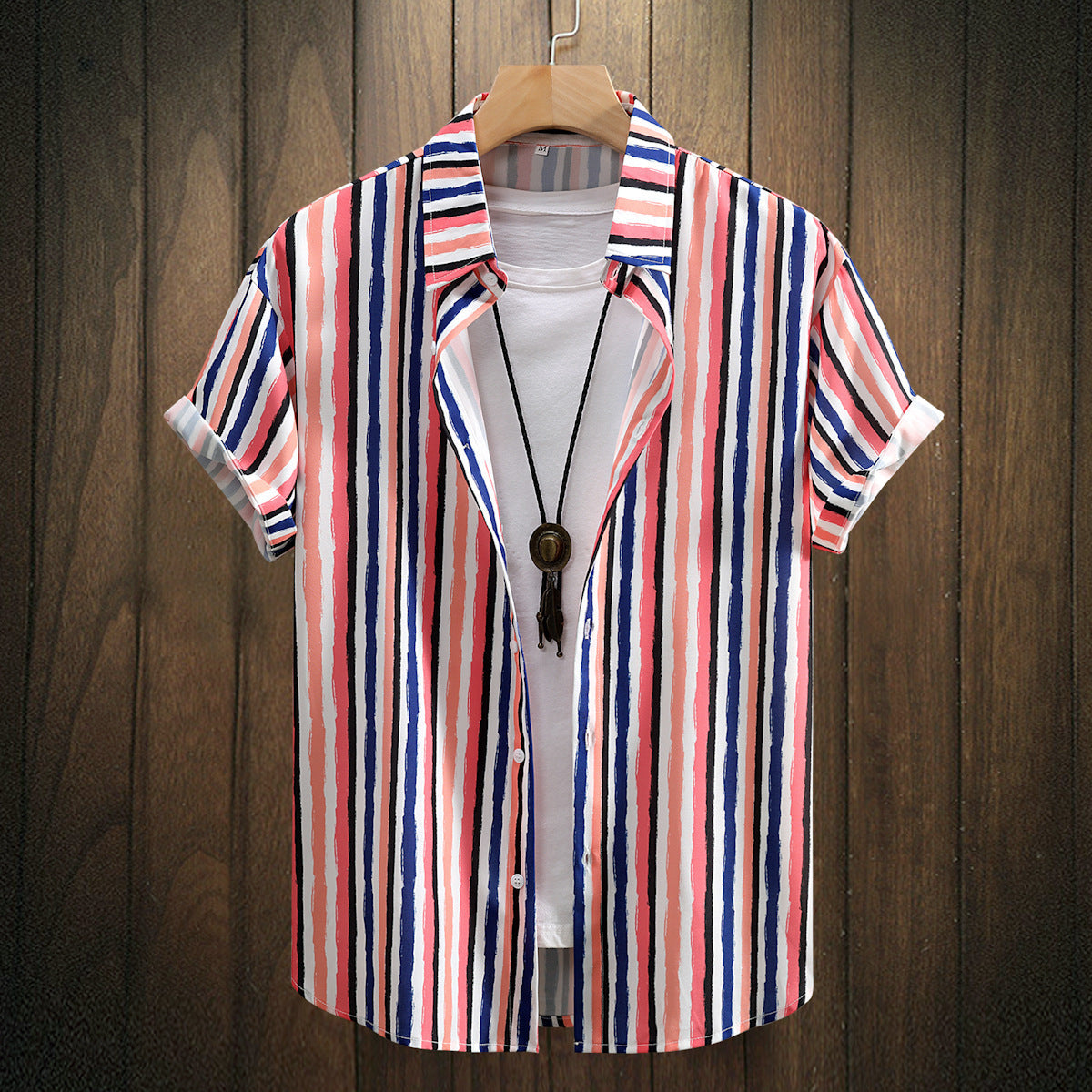 Mens Digital-Print Short-Sleeve Shirt