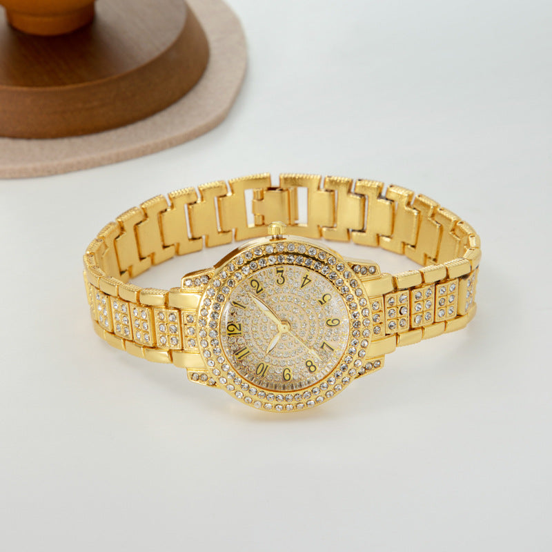 Women's Starry Rhinestone Watch Digital Roman Diamond