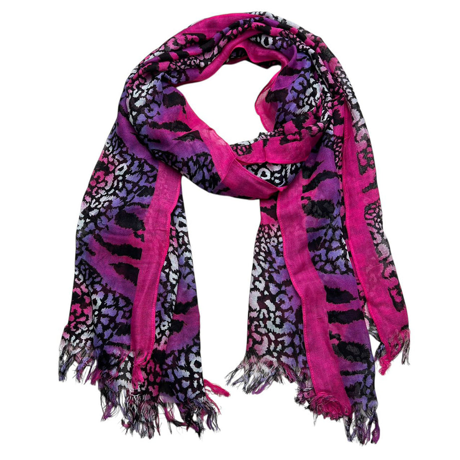 Extra Long Scarf,Bold Hot P Ink Pattern, Creative Knots Printed Scarf,vacation,daily Life,evening Party,Office Appropriate Subtlety For Women Men