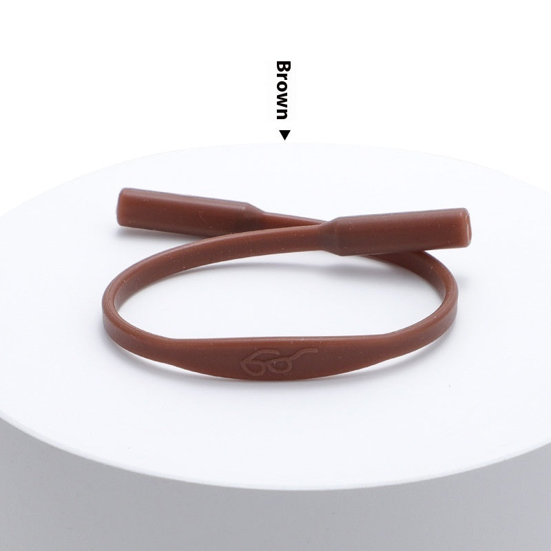 Solid Color Simple Silicone Glasses Non-slip Rope Glasses Strap