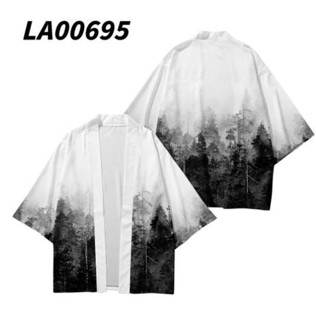 Daisy Print Sleeve Shirt Robe Cardigan Loose Large Size