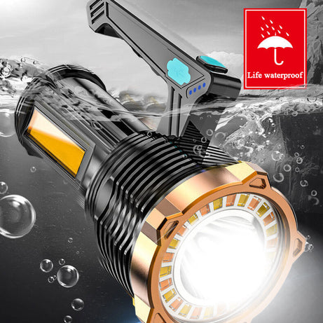 LED Torch USB Rechargeable COB Flashlight Spotlight Camping Light Most Powerful 99000000LM