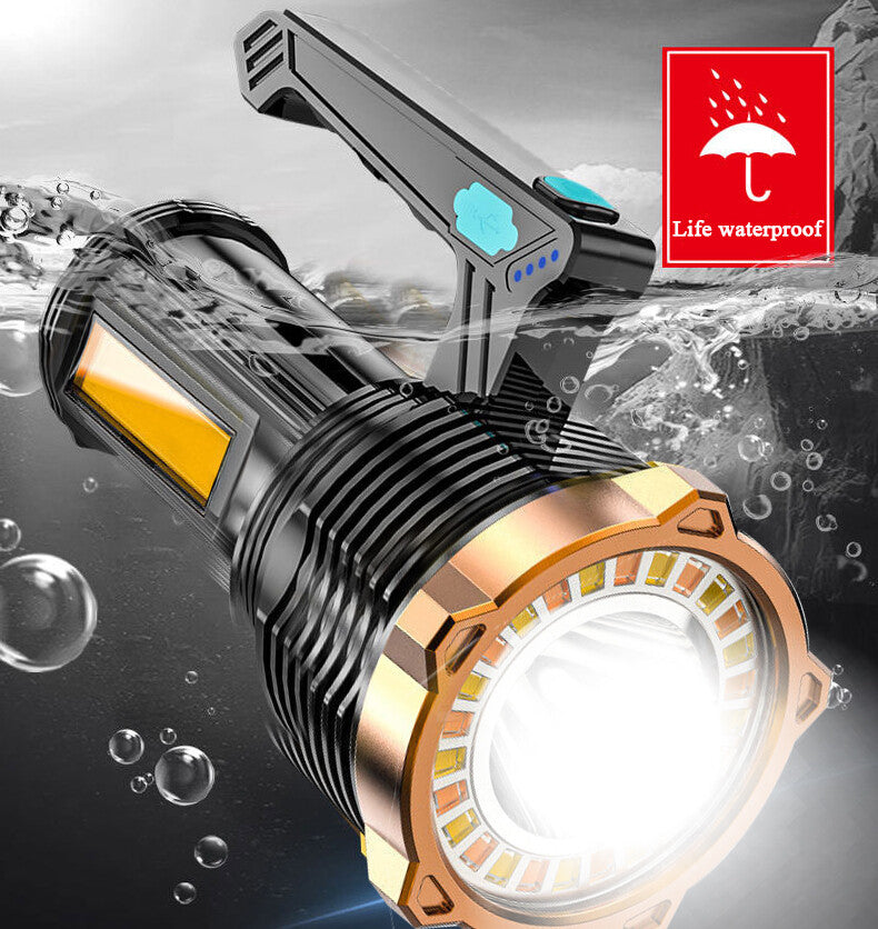 LED Torch USB Rechargeable COB Flashlight Spotlight Camping Light Most Powerful 99000000LM