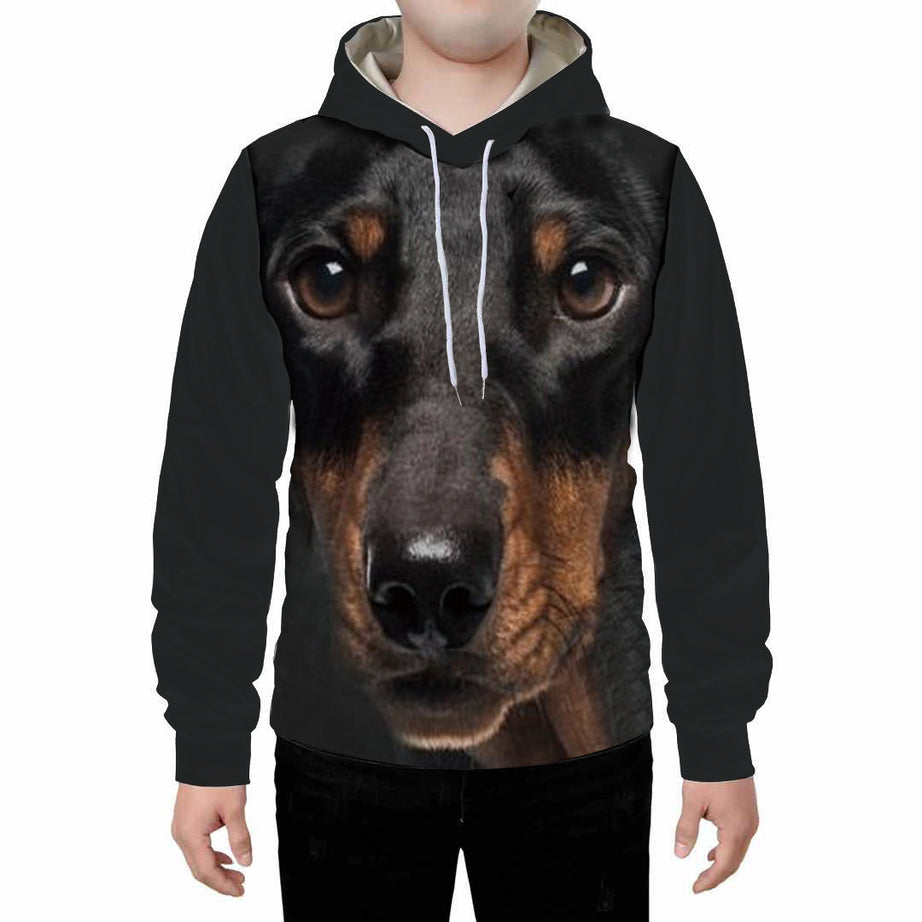 Digital Dog Cute Expression Printed Loose Couple