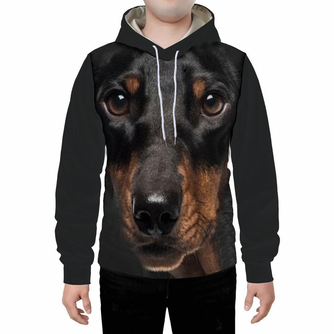 Digital Dog Cute Expression Printed Loose Couple