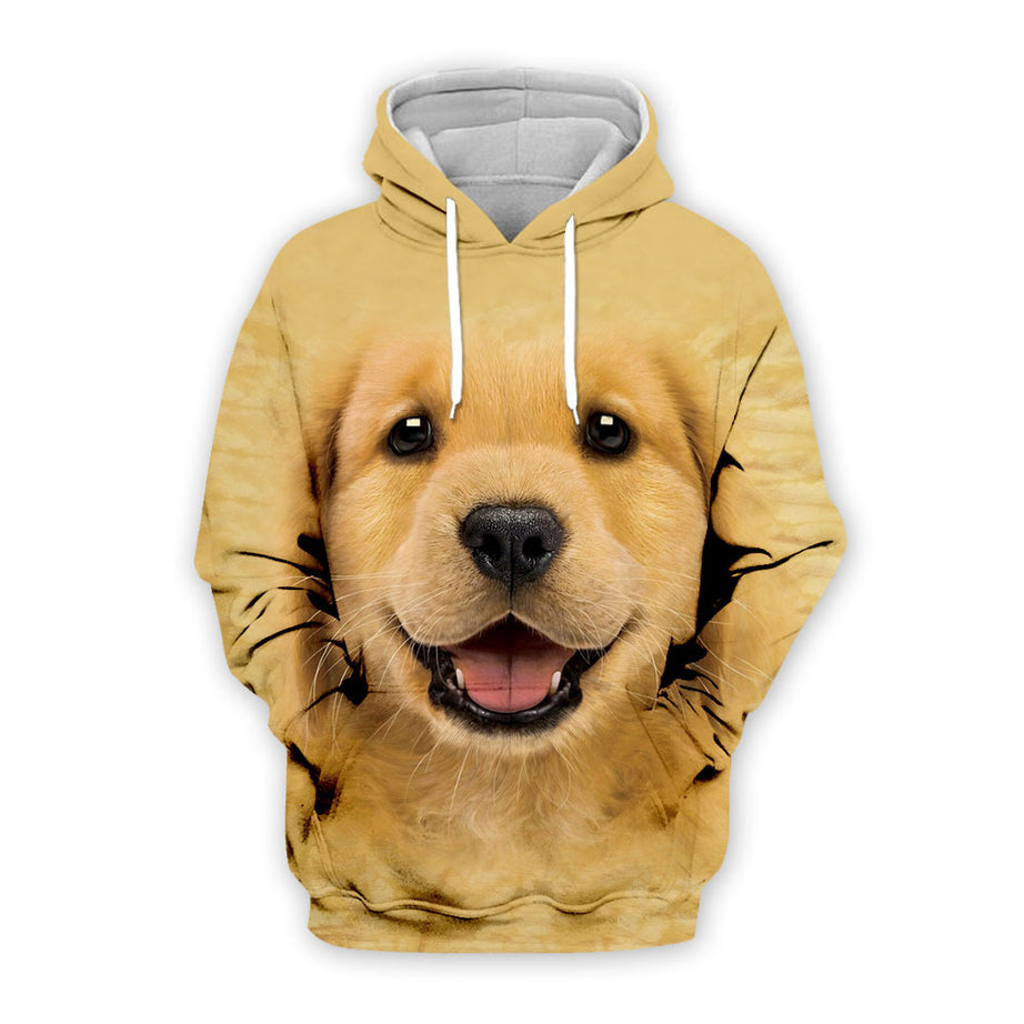 Digital Dog Cute Expression Printed Loose Couple