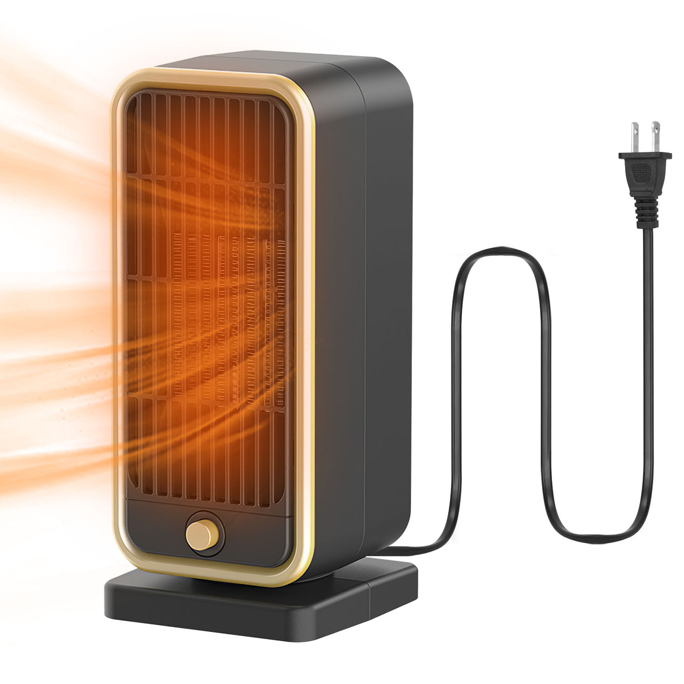 1Pc 500W Portable Electric Heater PTC Ceramic Heating Space Heater Overheating Tip Over Protection 3S Heating Space For 322 Sq FT Home Office Use