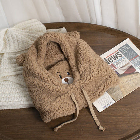 Hat Ear Protection And Wind Protection Outdoor Female Single-layer Fleece-lined