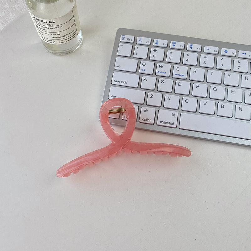 Large Jelly Color Large Capacity Minimalist Curve Bath Pan Hair Grabber