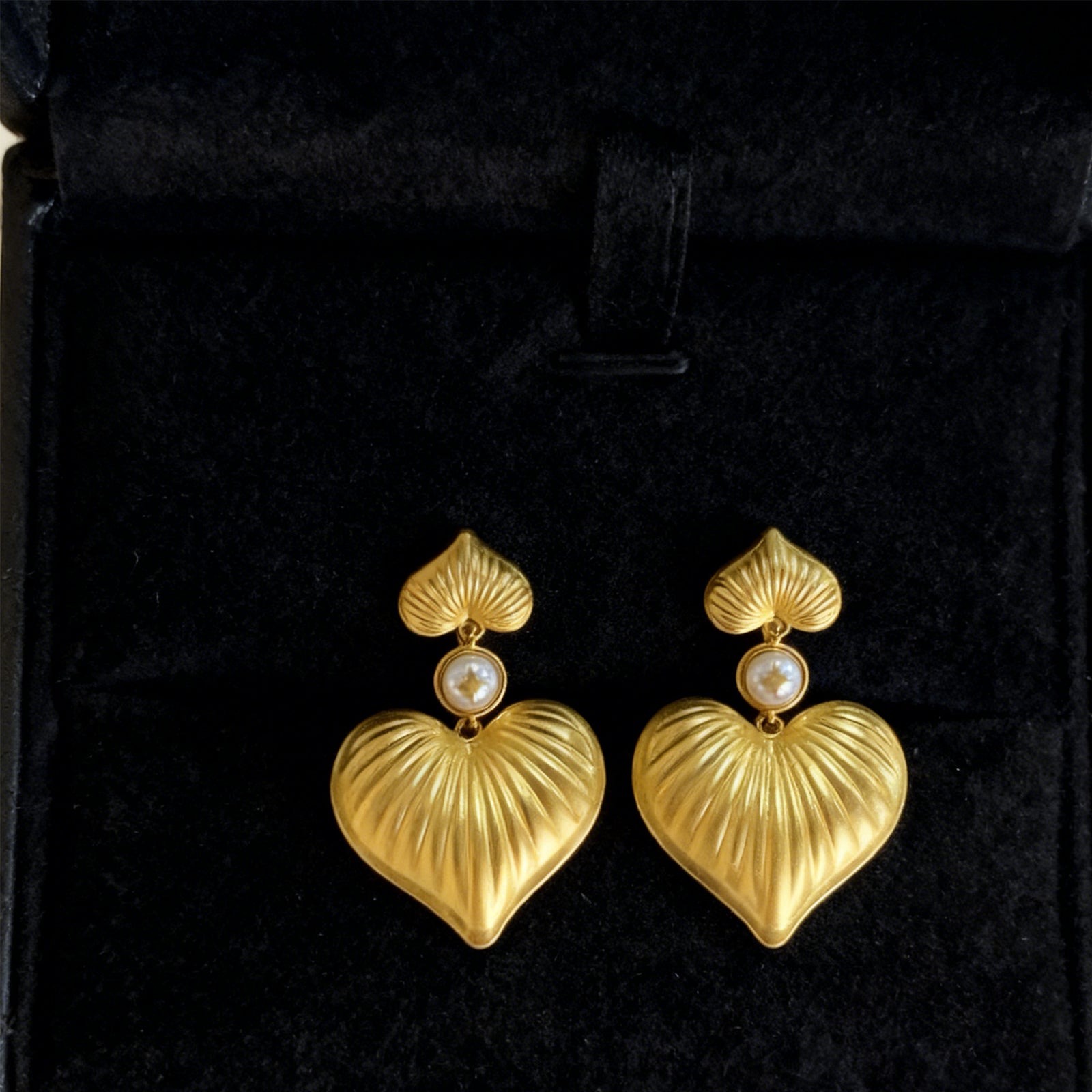 Heart Drop Earrings-9602