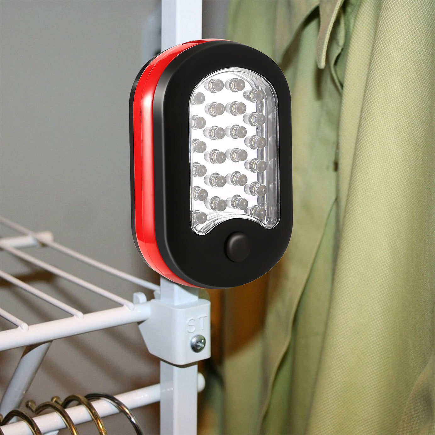 1Pc Magnetic LED Work Light With Hook Compact Flashlight For Camping Hiking Emergency