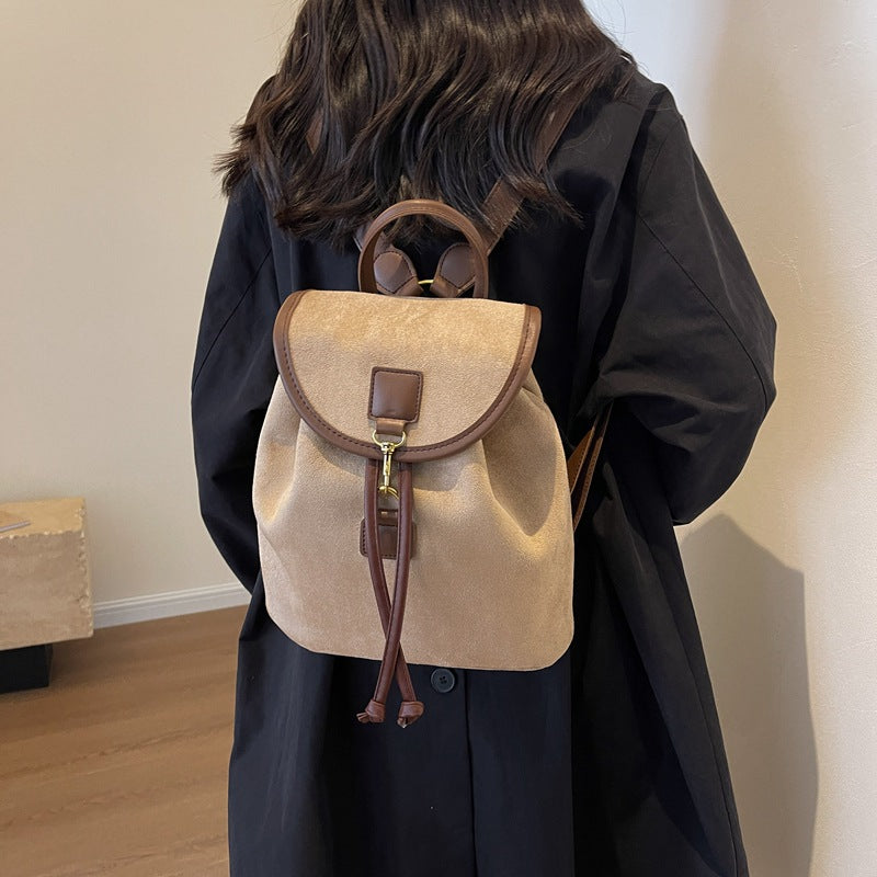 Casual Niche Design Suede Women's Backpack