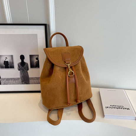 Casual Niche Design Suede Women's Backpack
