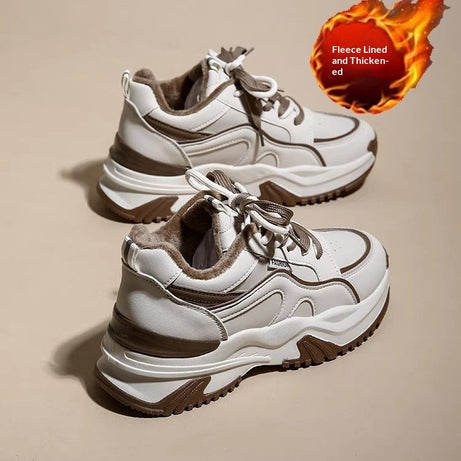 Fashionable Thick-soled Lightweight Women's Athletic Casual Shoes With Soft Soles