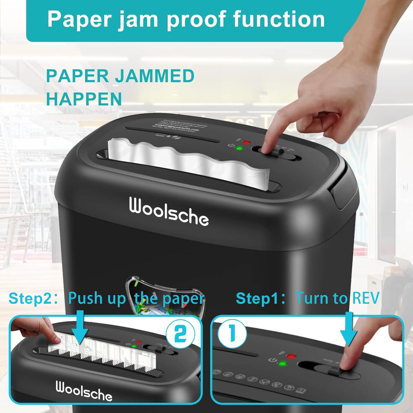 Paper Shredder, 14-Sheet Cross-Cut, 6.6 Gallon Wastebasket, P-4 Security Level, 3 Modes Design - Jam-Proof Heavy-Duty Shredder For Home And Office, FBA Shipping