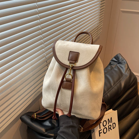 Casual Niche Design Suede Women's Backpack
