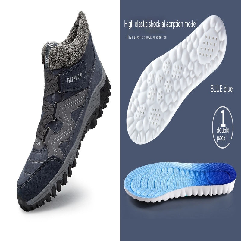 Men's And Women's Outdoor Cotton-padded Mid-top Sports Cotton Shoes