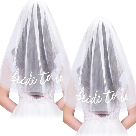 Bride To Be Embroidered Veil Bachelorette Party BachParty Accessory Bride To Be Headband White Bridal Veil Headpiece For Bridal Shower Engagement Party Wedding Bridesmaid Gift Clearance