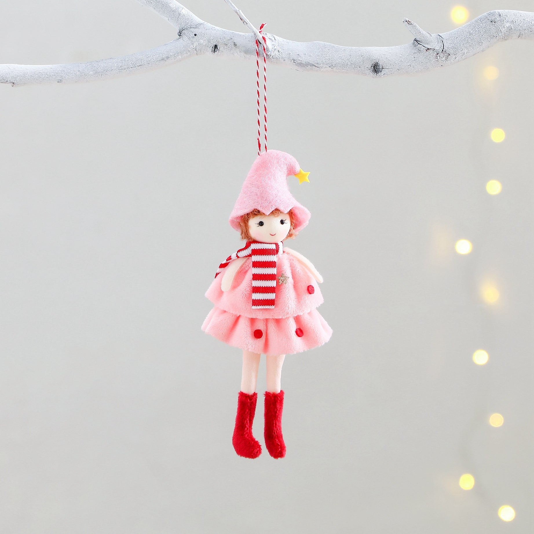 Christmas Cake Dress Girl Doll Angel Pendant