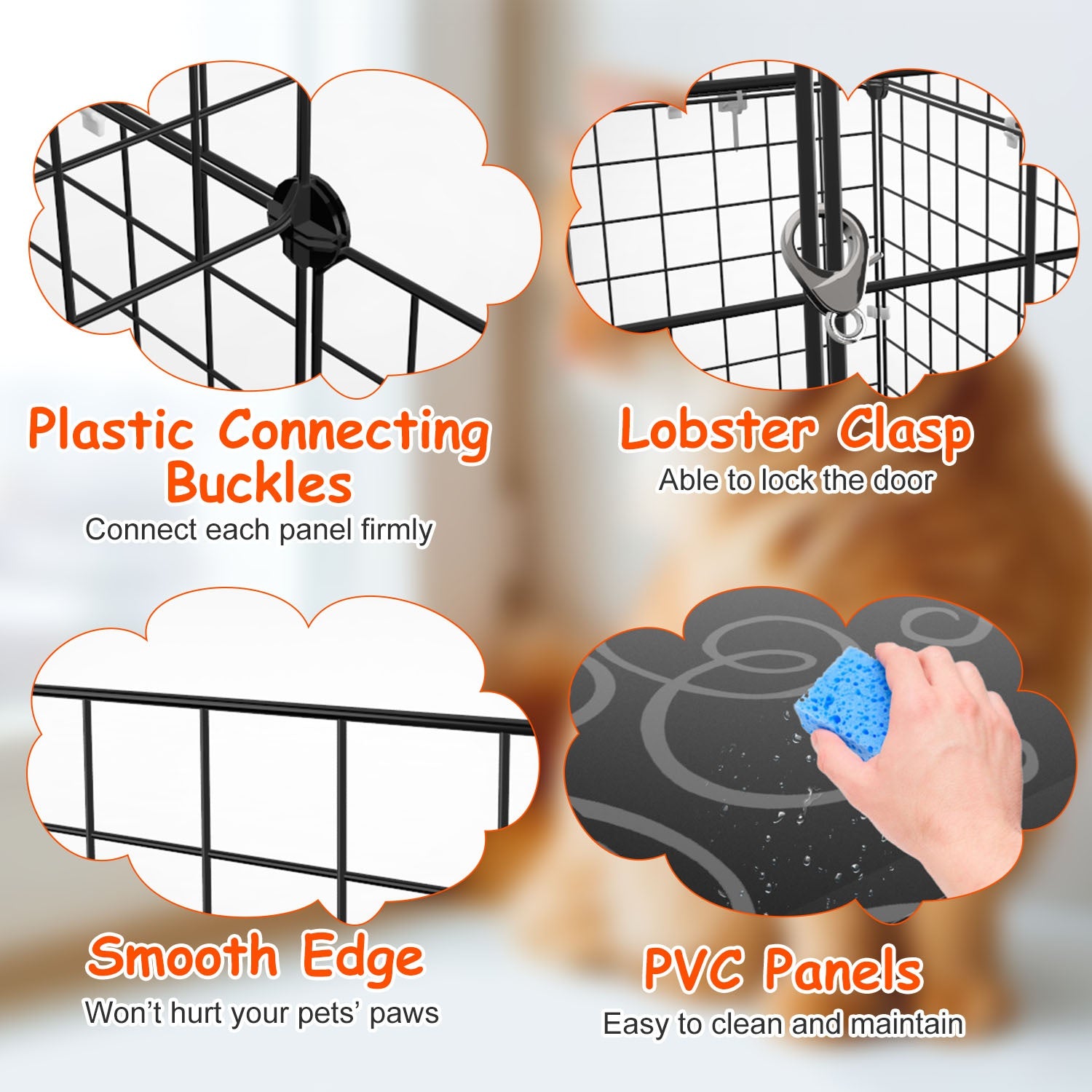 1Pc 2Tier Cat Cage Playpen Indoor Pet Enclosures Kitten Kennel House Detachable Cat Crate With Climbing Ladder 2 Doors For 1 To 2 Cats For Ferret Squirrel Small Animals