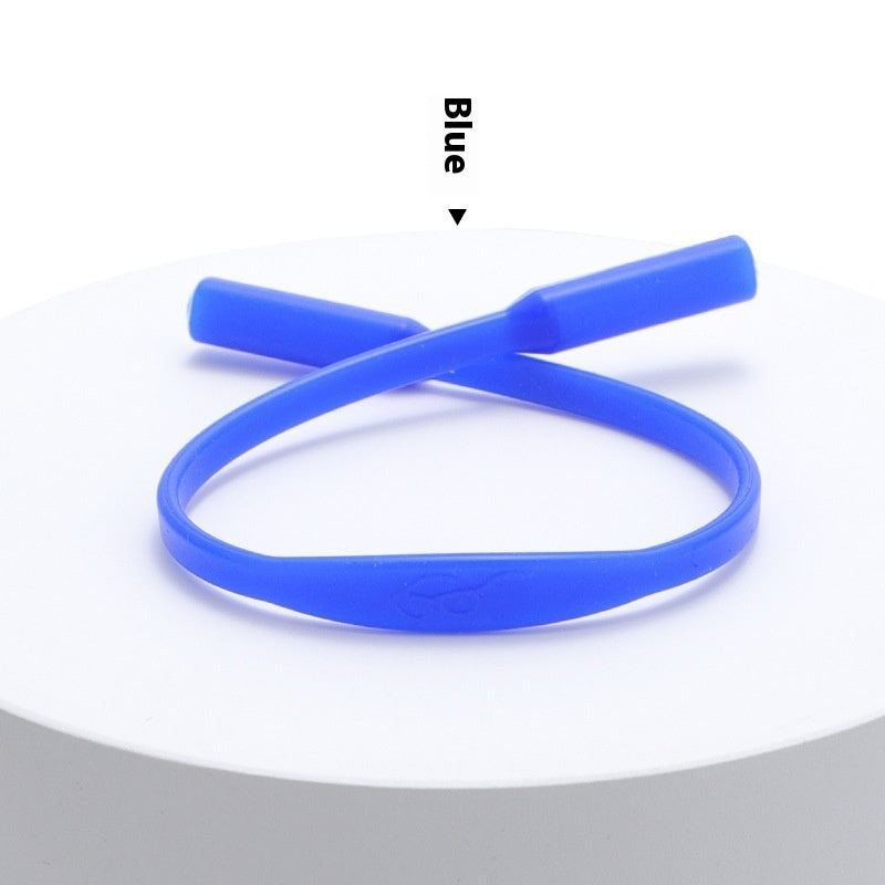 Solid Color Simple Silicone Glasses Non-slip Rope Glasses Strap
