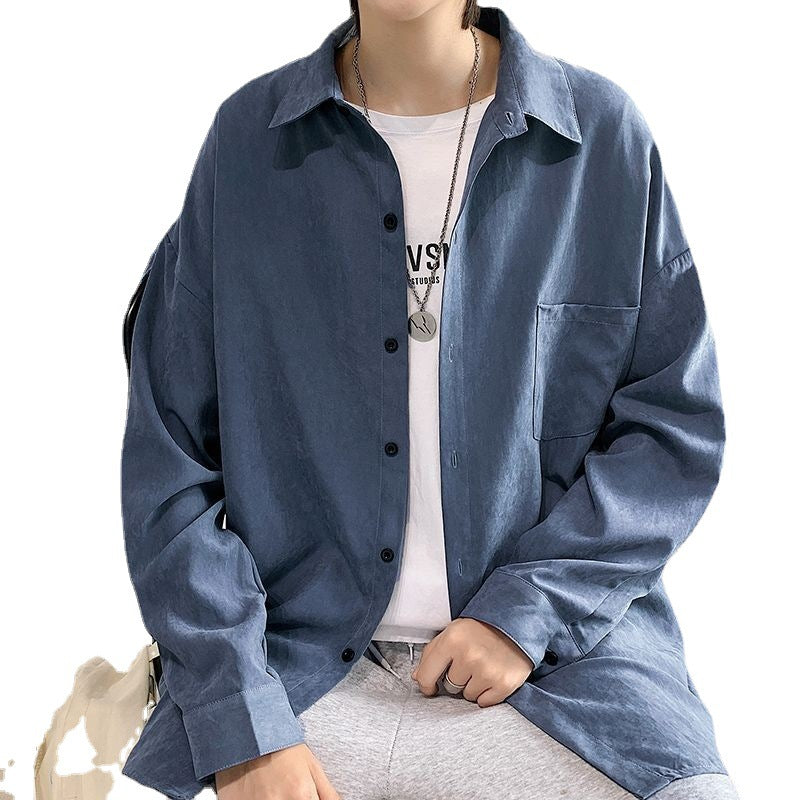 2024 Men's Long-sleeve Shirt Korean-style Trendy For Autumn