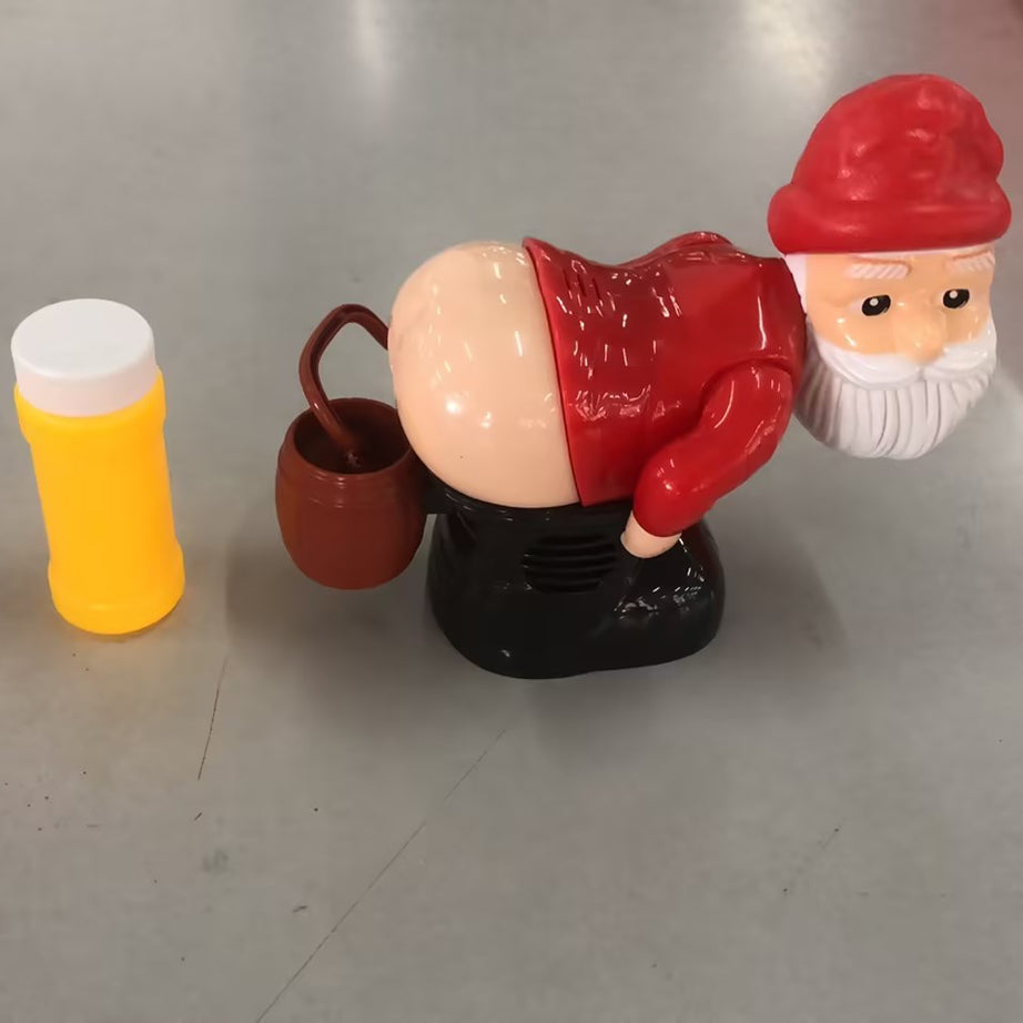 Electric Santa Claus Bubbles Machine Blowing Bubbles Music Light Entertainment Toy Prank Funny Ornament Christmas Gifts Christmas Decorations
