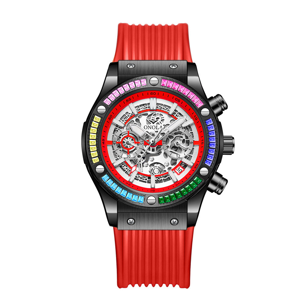 Men's Fashionable All-match Waterproof Multi-functional Quartz Watch