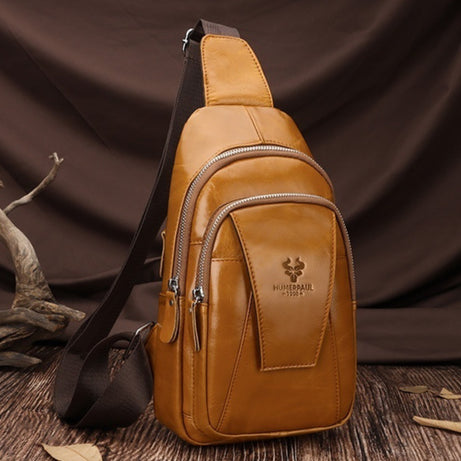 Single-shoulder Bag Made Of Full-grain Cowhide Suitable For Commuting