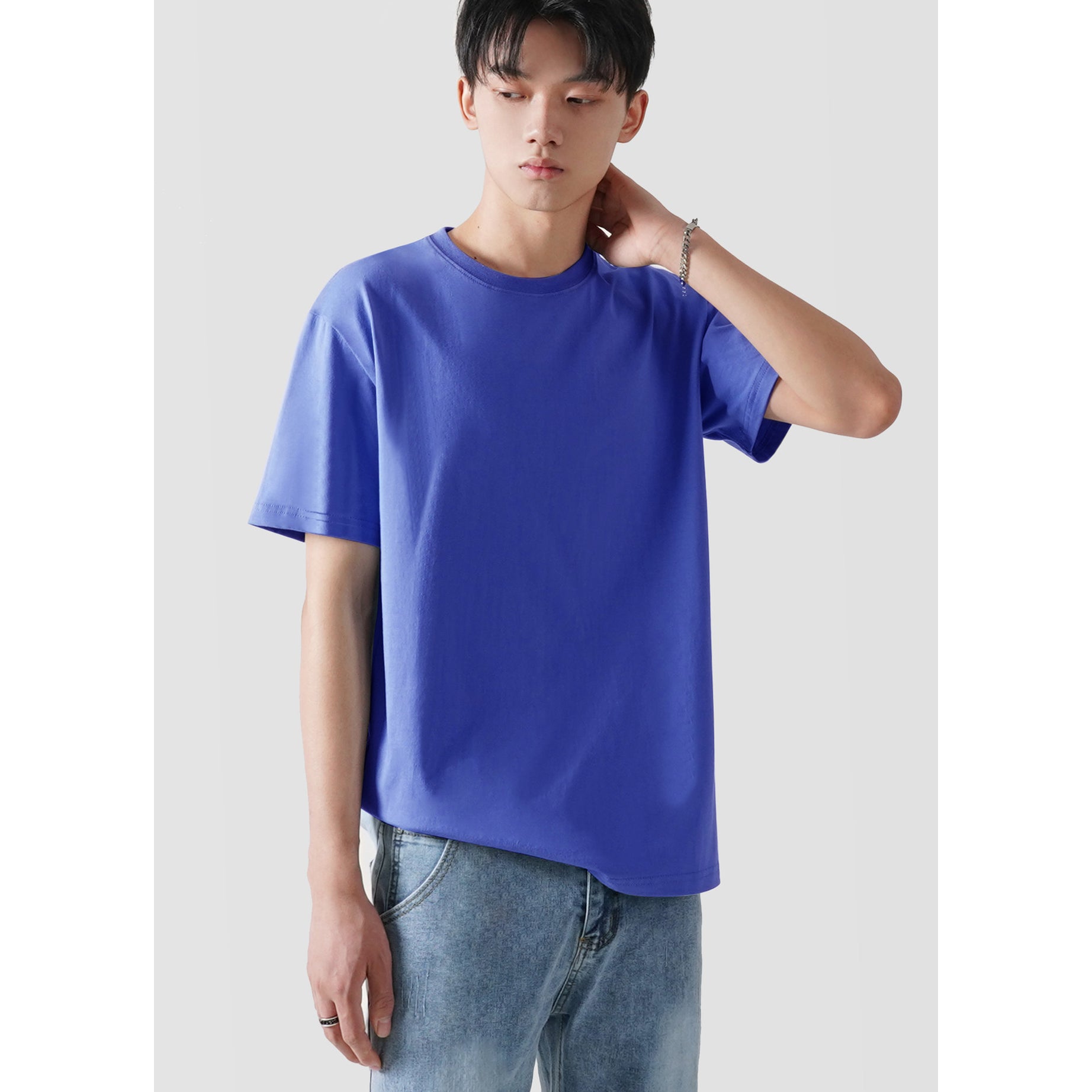 Men's Pure Cotton T-shirt With Round Neck Bottoming