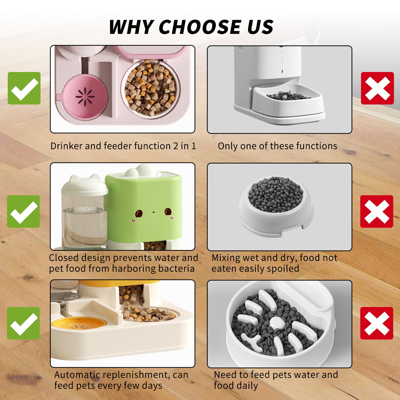 Super Cute Pink Cartoon Shaped Pet Feeding And Drinking Device, Filled With Cute Elements, Paired With Thoughtful Large Capacity Design, Easily Solves The Problem Of Pet Hunger And Thirst During Short