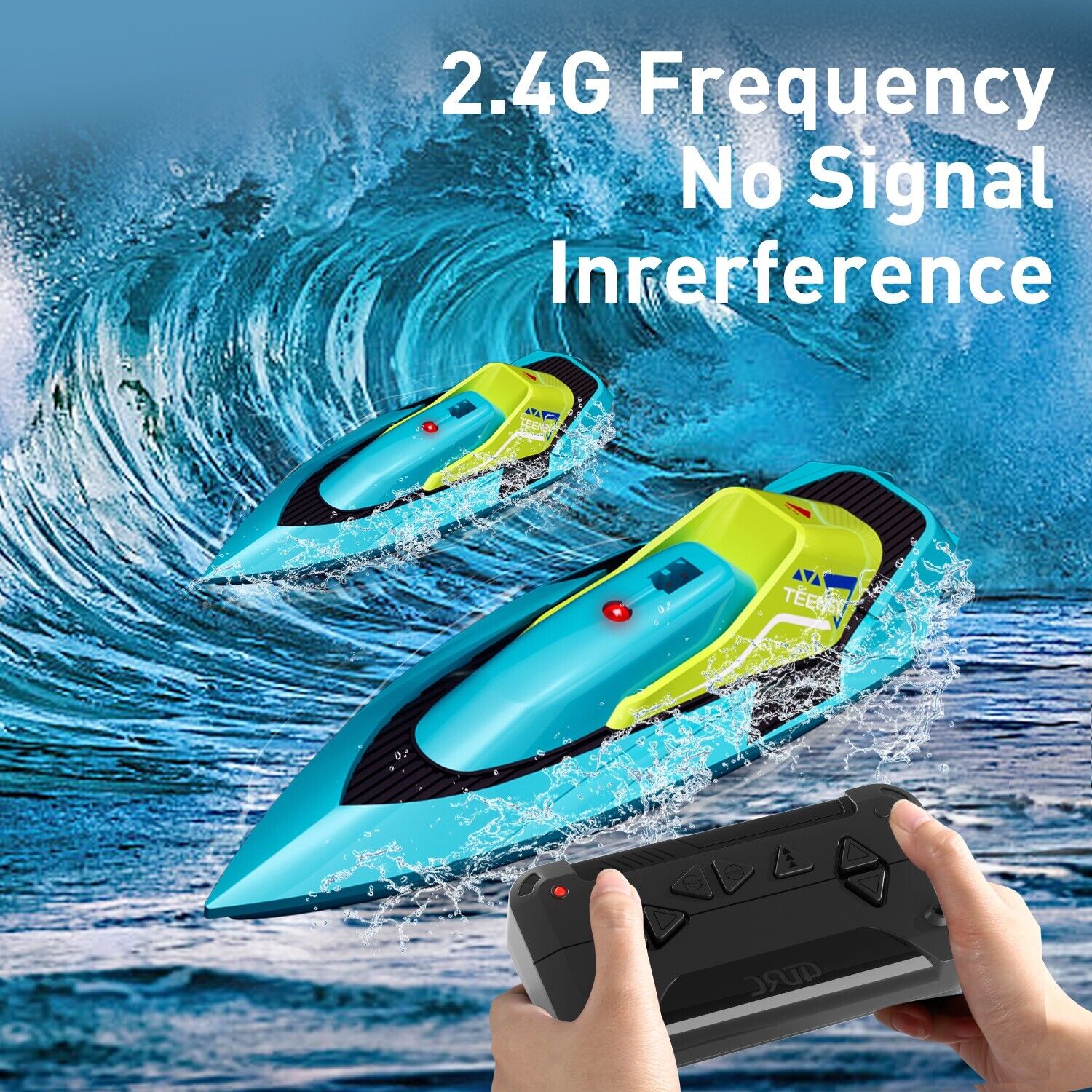 S5 Fast RC Boat For Pools And Lakes 2.4 GHz 20- MPH Racing Boats For Kids US