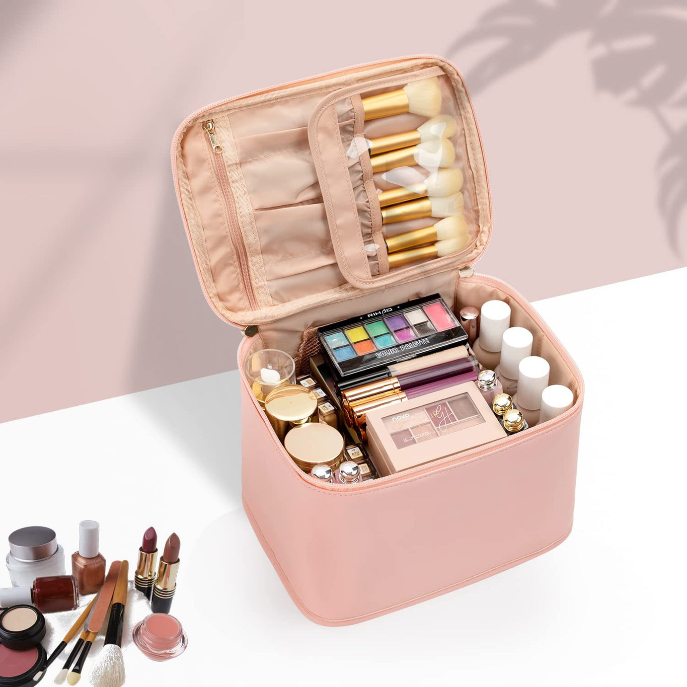 Portable Makeup Bag, Large-capacity Cosmetic Case, High-quality Storage
