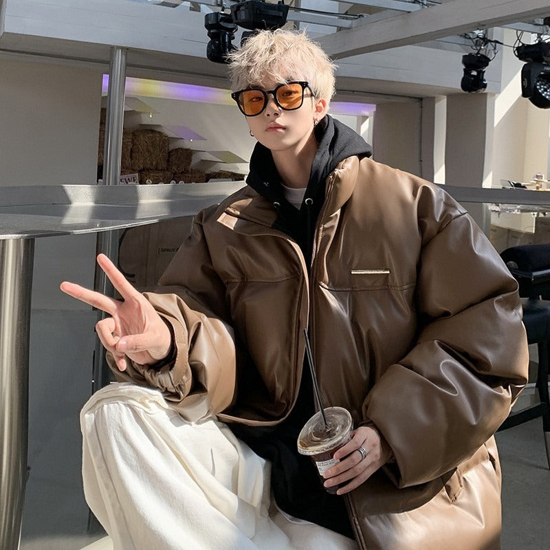 Mens New-Style Thickened Cotton Padded Jacket In American Street Style