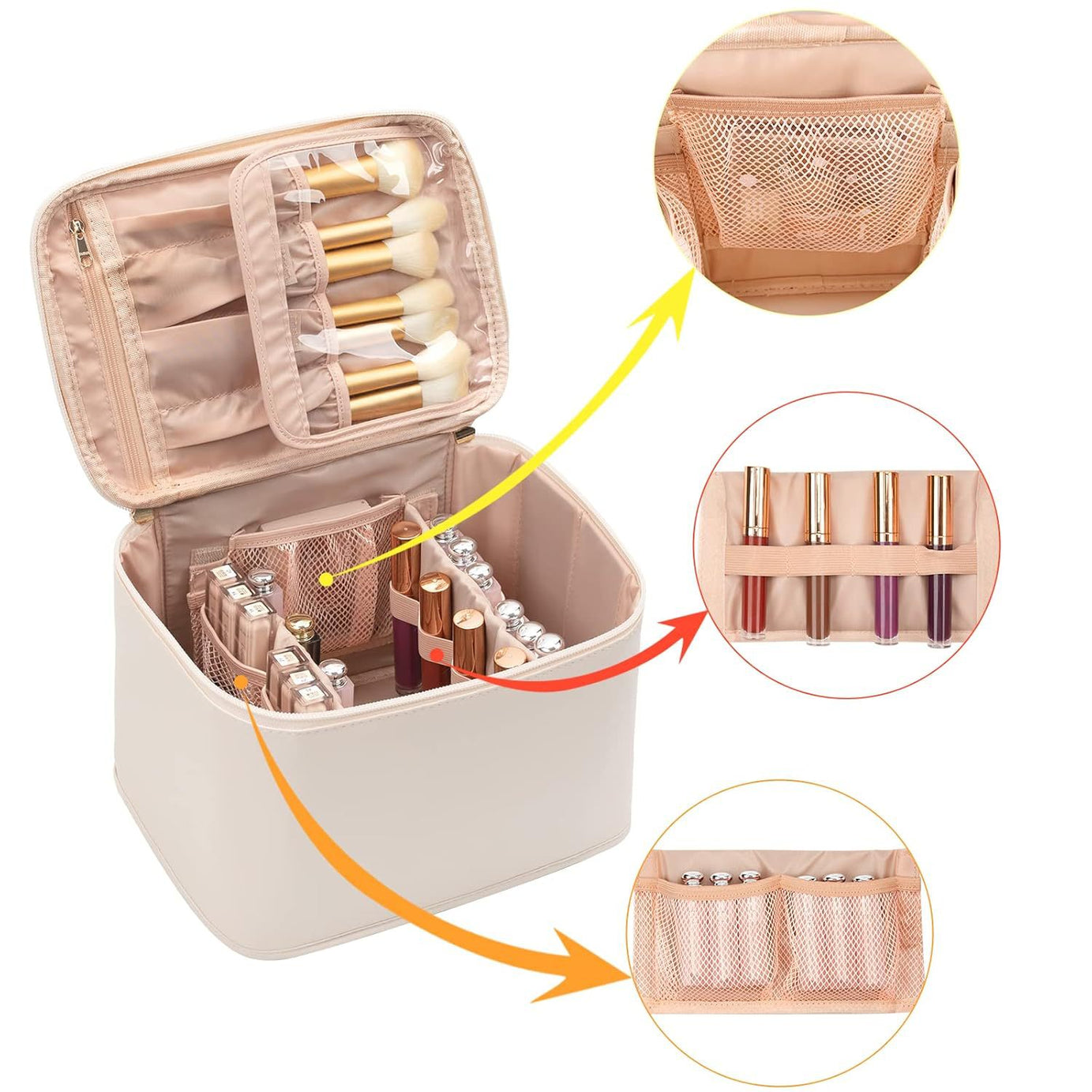 Portable Makeup Bag, Large-capacity Cosmetic Case, High-quality Storage