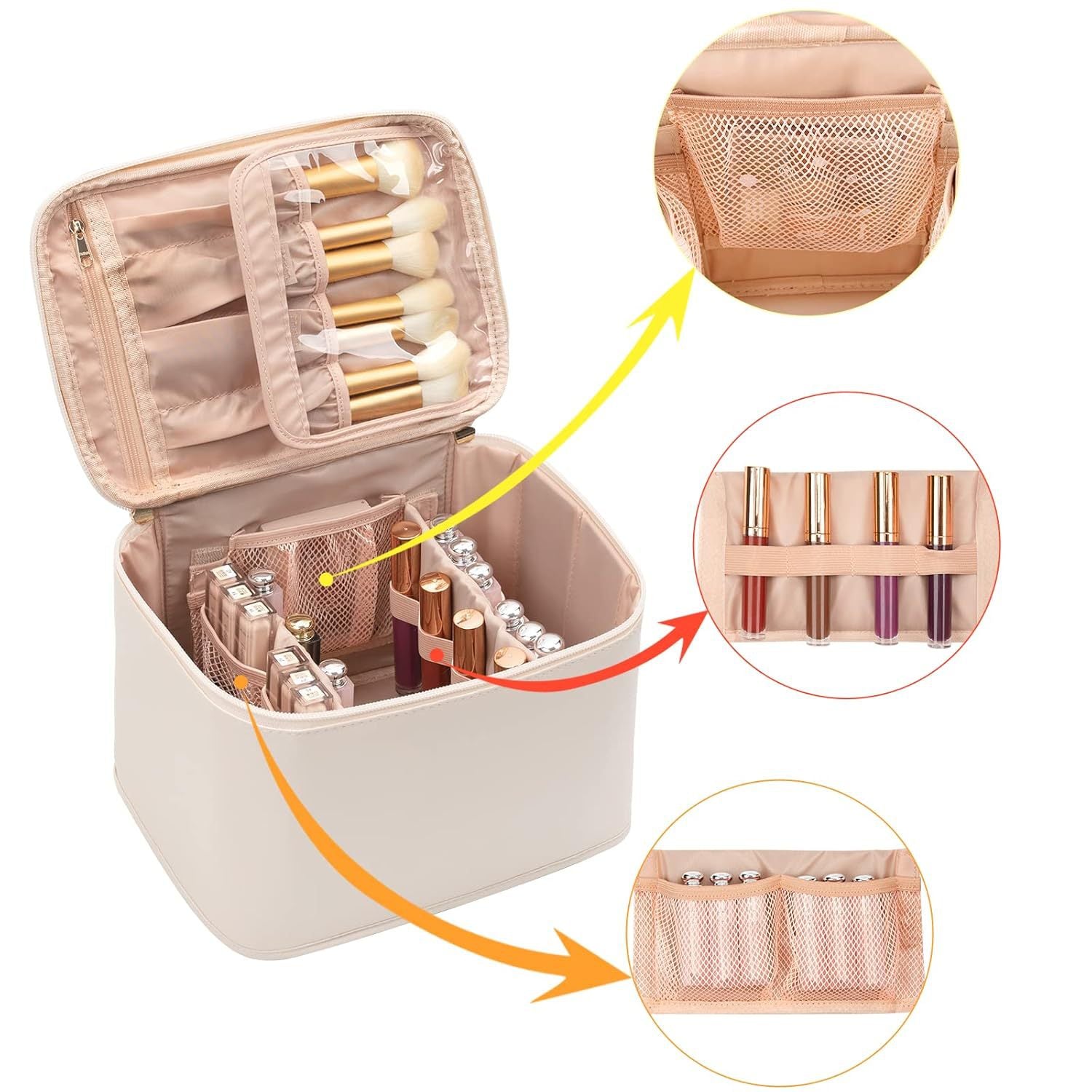 Portable Makeup Bag, Large-capacity Cosmetic Case, High-quality Storage