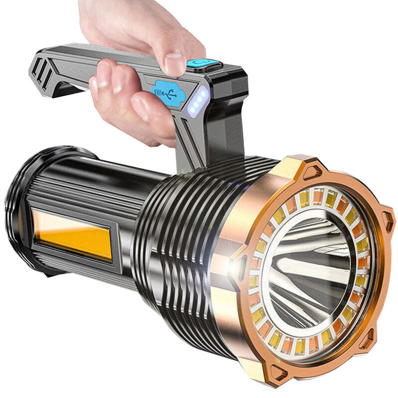 LED Torch USB Rechargeable COB Flashlight Spotlight Camping Light Most Powerful 99000000LM