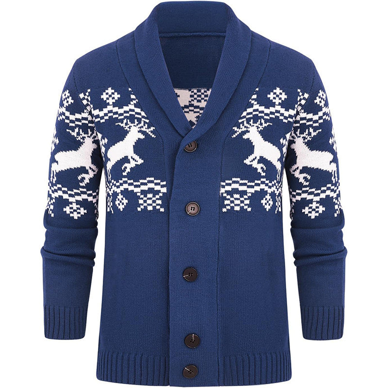 Mens Casual Knitted Cardigan Sweater Top