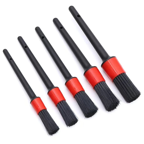 5PCS Car Detailing Brush Set Premium Fiber Multifunction Cleaning Brush For Cleaning Wheels Engine Interior Air Vents Wash Kit