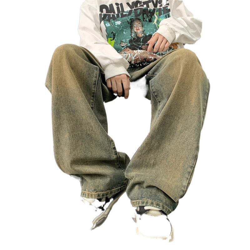 Mens Casual Straight-leg Workwear Pants