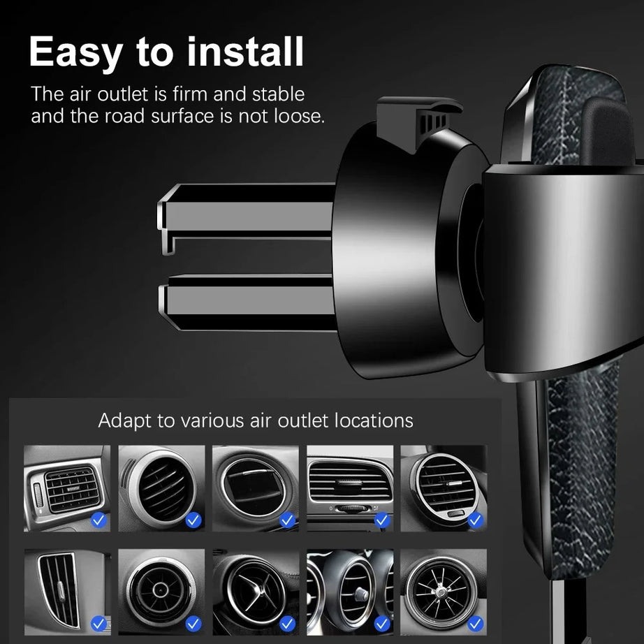 Car Air Vent Clip Mount Bracket Gravity Support Bracket Car Mobile Phone Holder For iPhone Xiaomi Samsung GPS Navigation Holder