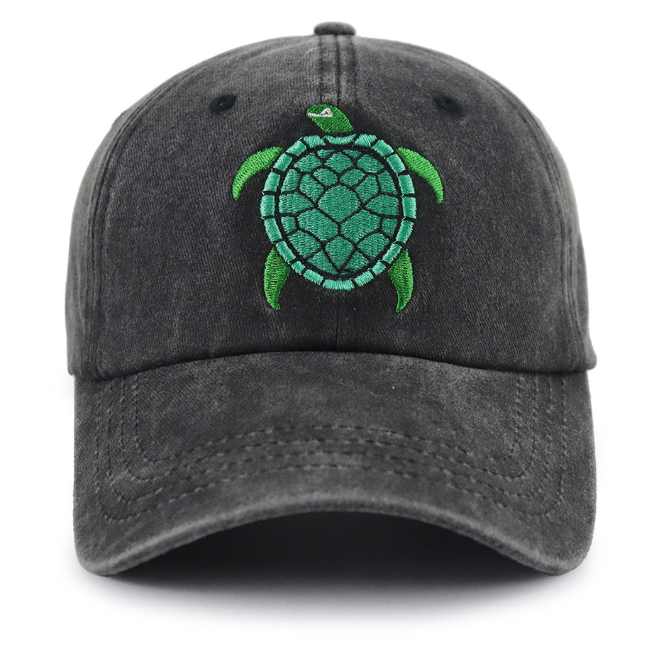 Sea Turtle Hat For Women Men, Funny Adjustable Embroidered Wild Animals Baseball Cap