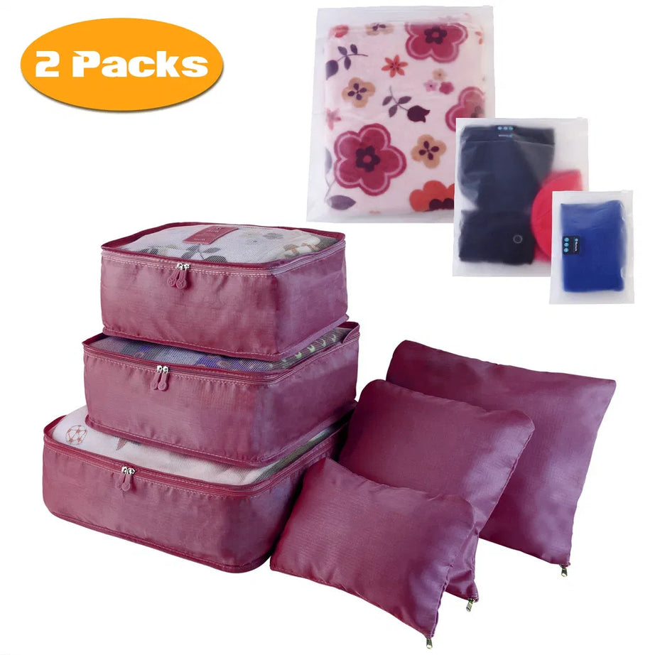 9Pcs Set Clothes Storage Bags Water-Resistant Travel Luggage Organizer Clothing Packing Cubes For Blouse Hosiery Stocking Underwear