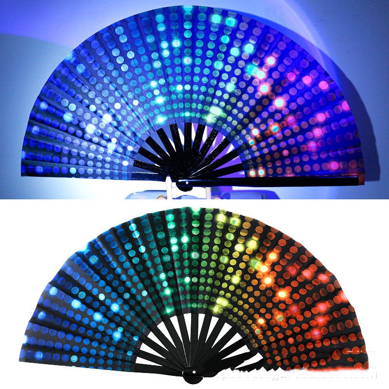 Fluorescent Printing On Bamboo Bone Fan