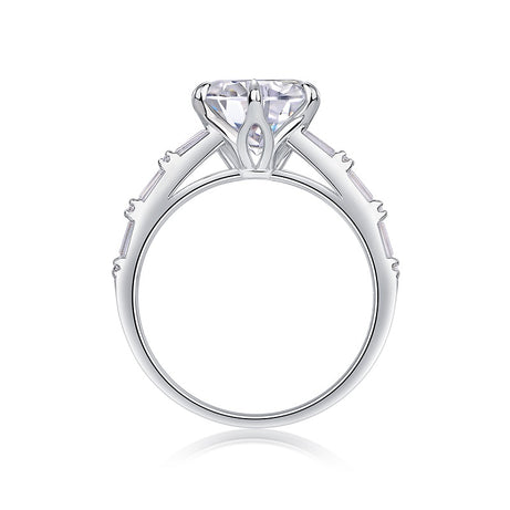 Vanilla - A Fashionable And Luxurious Jewelry Piece Set With 3-carat Moissanite S925 Sterling Silver And Platinum-plated Diamond
